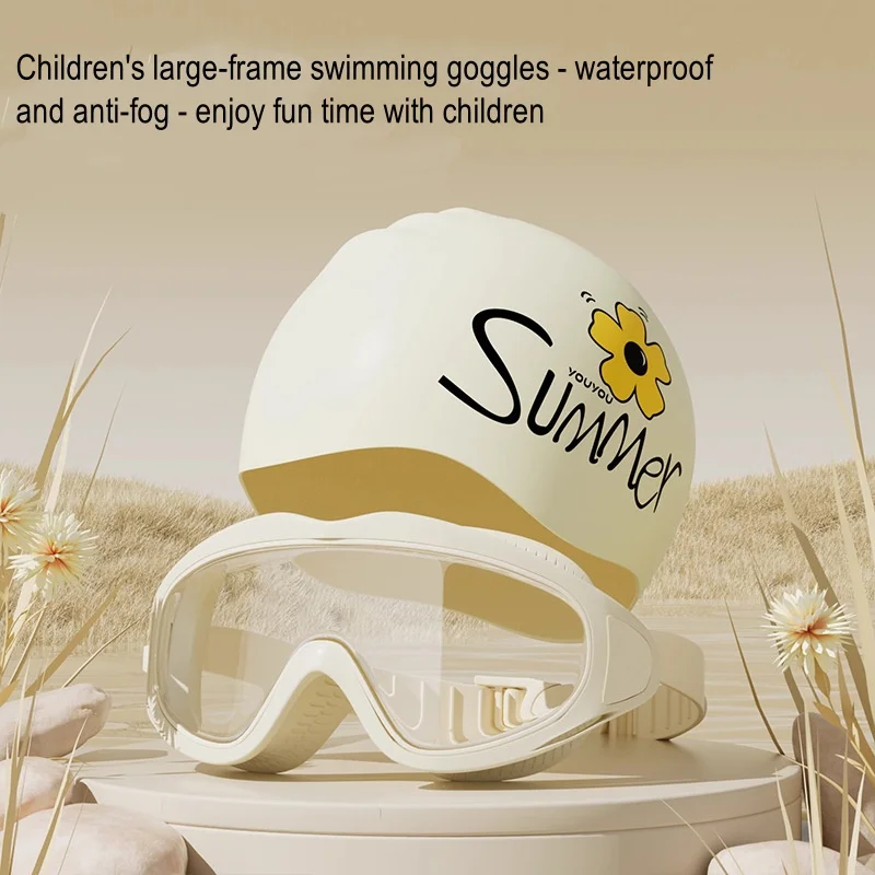 

Anti Fog Wide View Waterproof Adjustable Silicone Sports Surfing Swim Goggles Cap UV Protection Big Frame Swim Glasses EyeWear