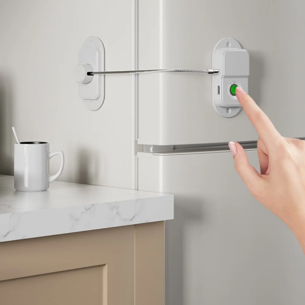 

Fingerprint Lock Intelligent Limit Lock Refrigerator Cabinet Lock Drawer Lock 255*78mm Limit Fingerprint Lock Security Protectio