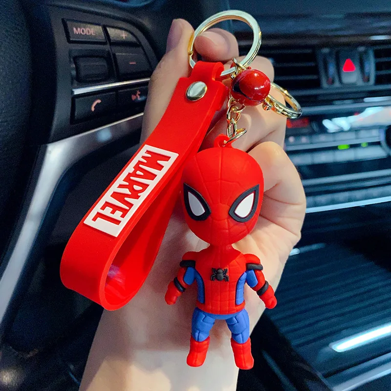 Super Heroes Captain America Spiderman Iron Man Hulk Thor KeyChain Key Ring Pendant For Bags Backpacks Kids Toy Children Gift