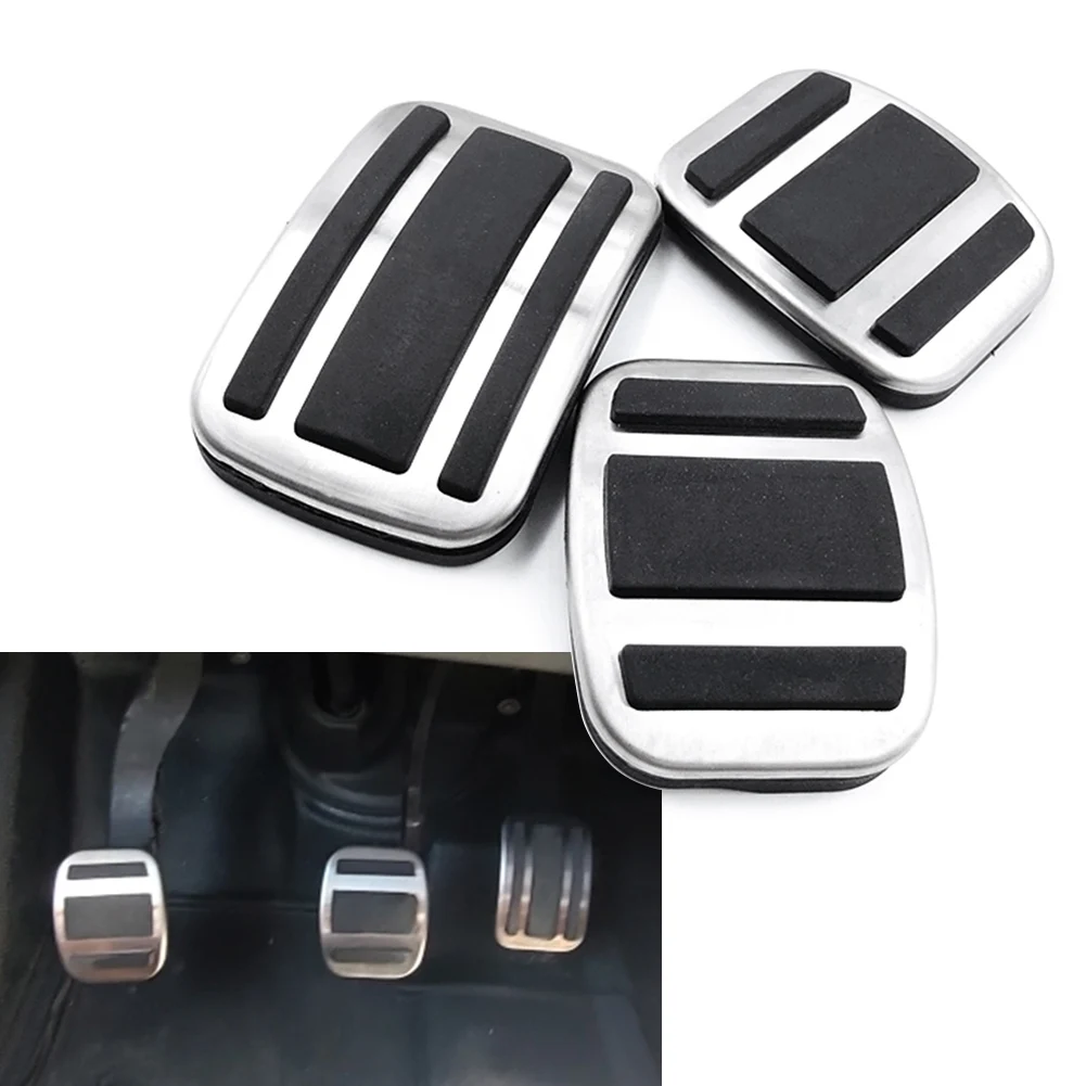 3 Pcs Car Clutch Brake Gas Pedals Cover Stainless Steel Accessories For Peugeot 308 3008 408 4008 508 5008 For Citroen C5