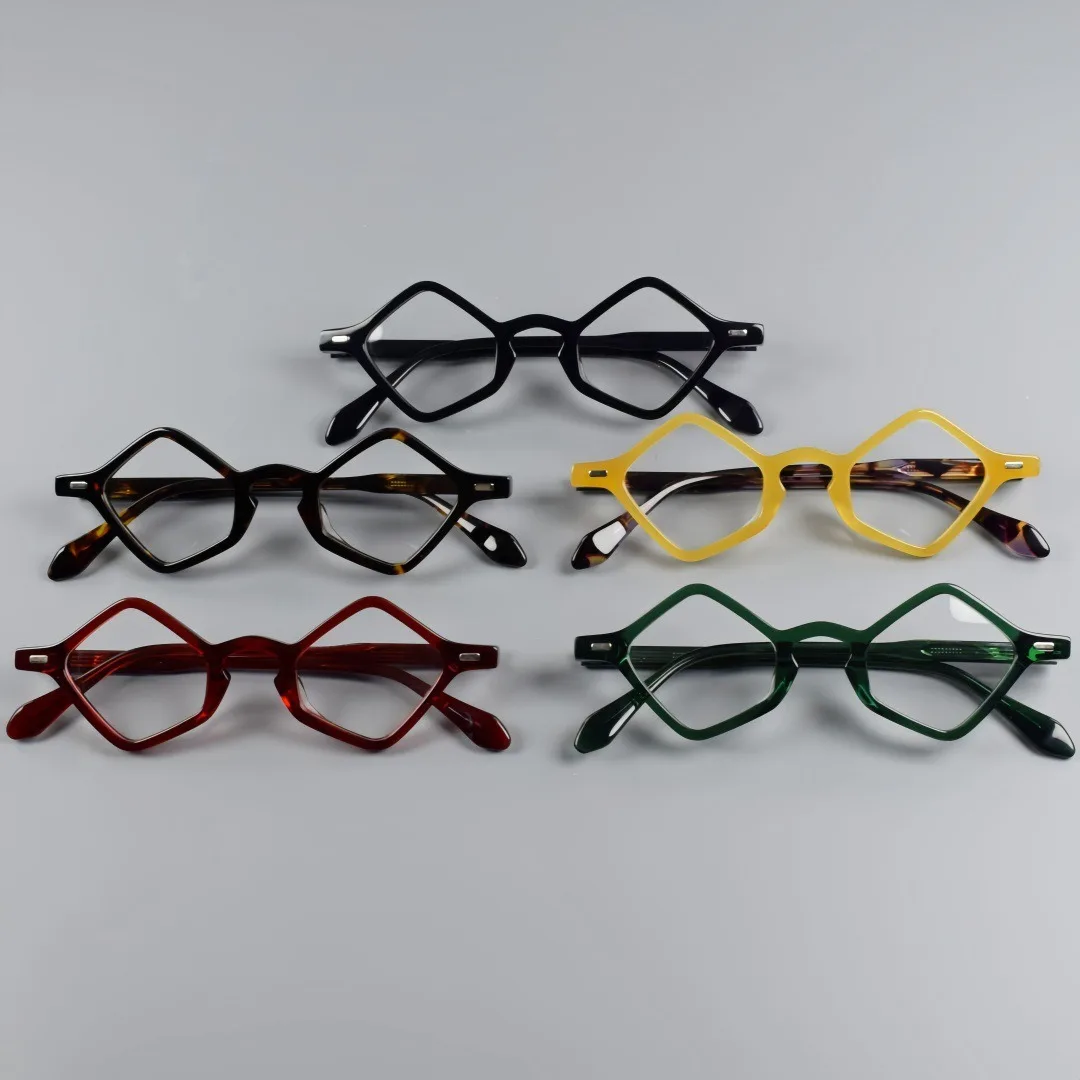 Handmade Acetate Eyeglasses Frame Women and Men Square Good Acetate Glasses Frame High Quality Optics Eyewear