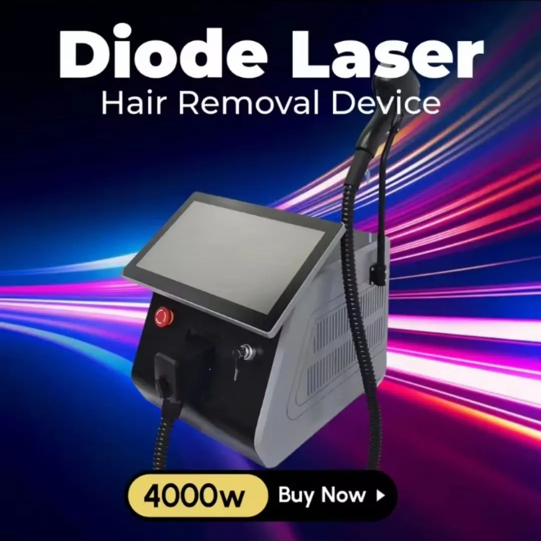 

2025 808 Диодная машина для удаления волос 4 длины волны RF Профессиональное одобрение CE 755 нм 808 нм 940 нм 1064 нм Салон для удаления волос