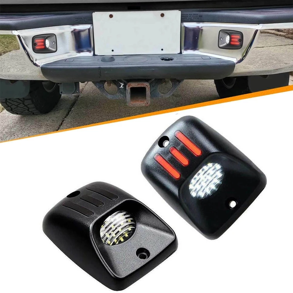 

2Pcs For Toyota Tacoma 1995-2004 LED Car License Plate Light Auto Tail Number Plate Lamp Assembly Red White LED Car Accessories