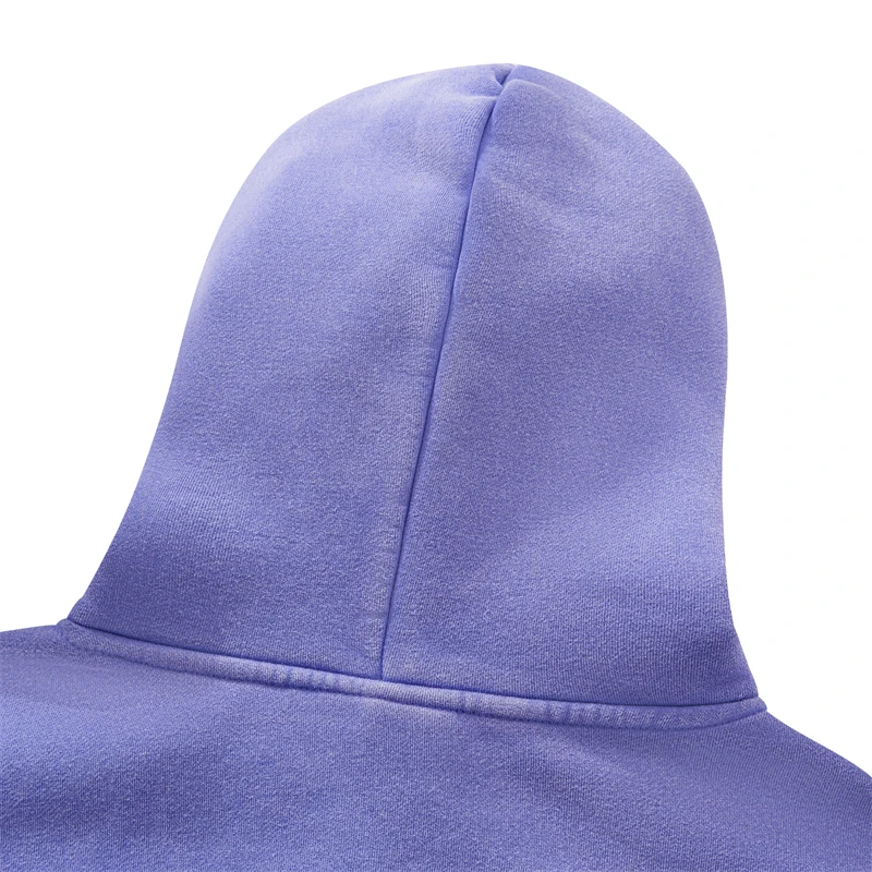 JMD Retro Winter 390gsm Washed Fleece Solid Hoodie For Man Unisex Boxyfit Distressed Soft Warm Hooded Pullovers Coat QH0161
