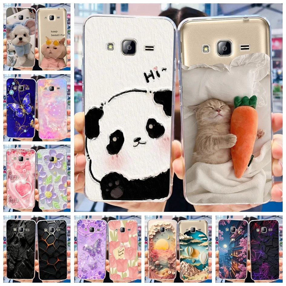 For Samsung Galaxy J5 2015 Case J500F J500M J500H Cover Shockproof Silicone Cute Panda Cartoon Phone Cases For Samsung J5 Bumper