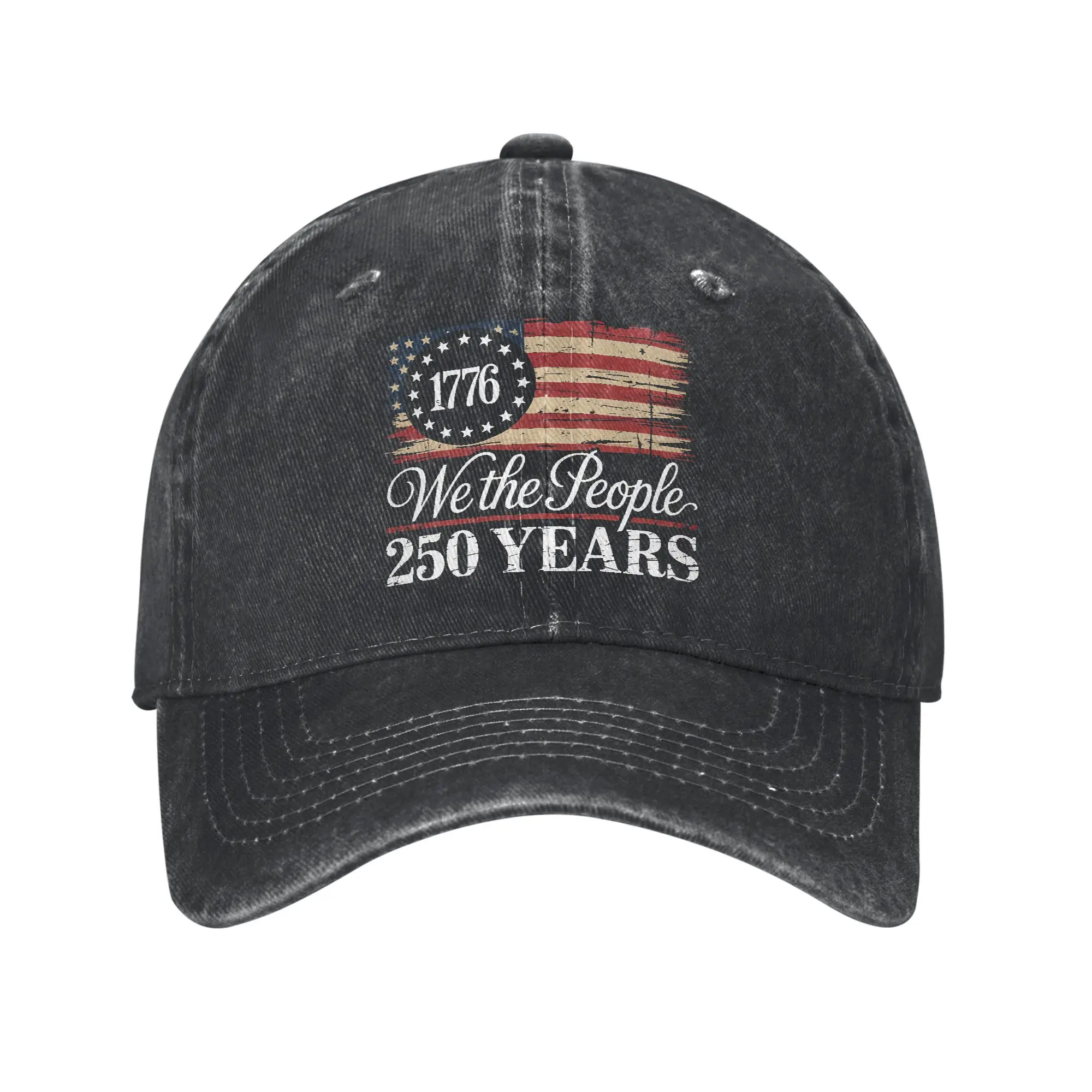 250 Years America Anniversary 250Th Unisex Baseball Cap  Distressed Washed Caps Hat Vintage Outdoor All Seasons Travel Sun Cap