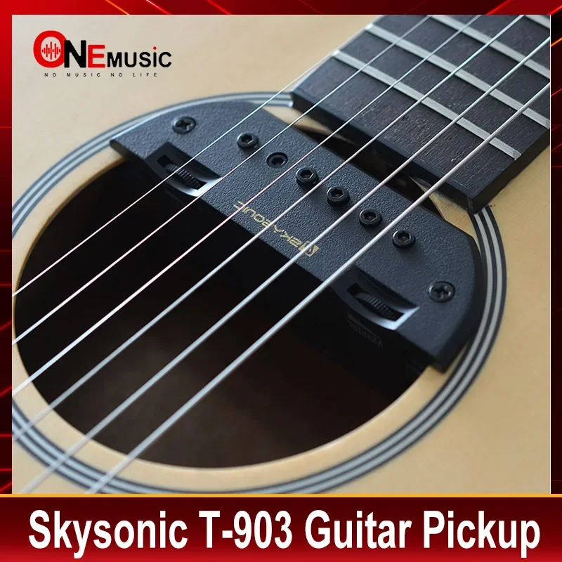 Skysonic T-903 Active Acoustic Guitar Pickup Humbucker Sound-hole Pickup Magnetic + Mic Excellent Bass & Mid-range Response