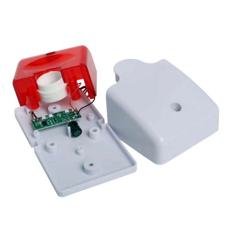 Imagem -03 - Mini Sirenes com Fio para Sistema de Alarme Gsm e Pstn Home Security 12v 115db Sirenes Estroboscópicas Alarme Sonoro Luz Indicadora Vermelha