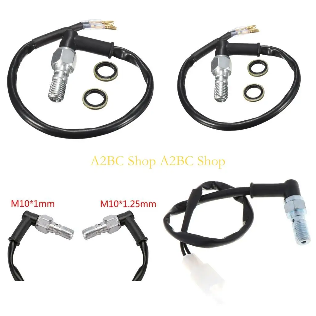 A2BC Strong Motorcycle Brake Cable Set with Quick Installation Designs Aluminum Hydraulic Brake Line for Adventure Riding