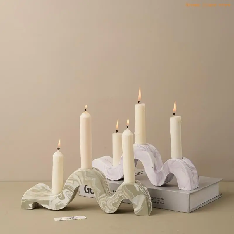 Художественные геометрические изогнутые силиконы плесень для Diy Hales Stand Projects HX6C