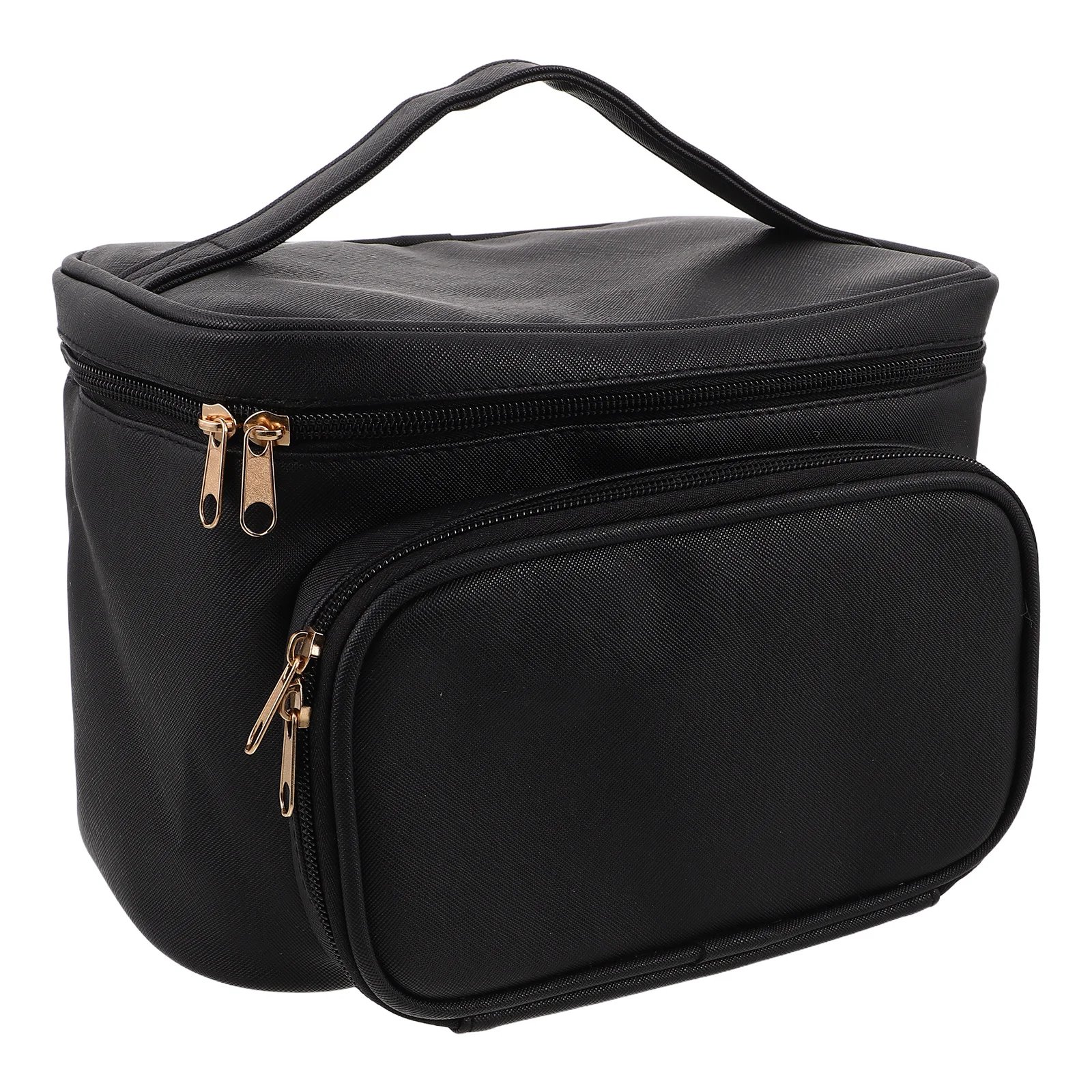 

PU Makeup Bag Large Waterproof Case Women Travel Portable Toiletry Organizer Black Waterproof Toiletry Bag