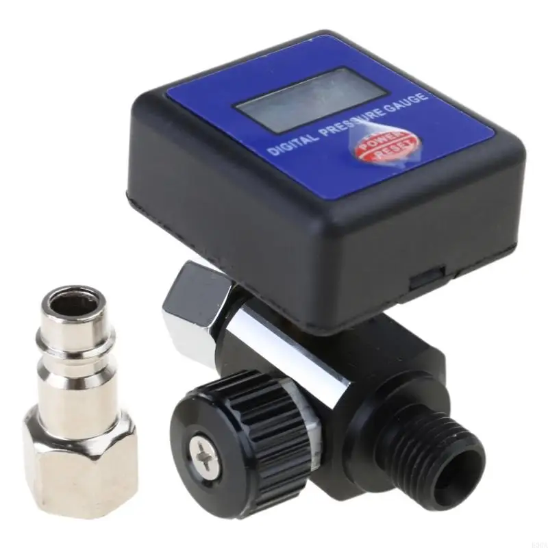 E06A 1/4” Paint Guns Air Pressure Regulator Digital Adapters PneumaticTool