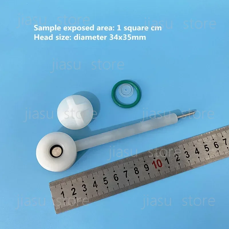 JJ210PVDF sample support body, interchangeable electrode holder, electrochemical sample holder, working area 1cm².