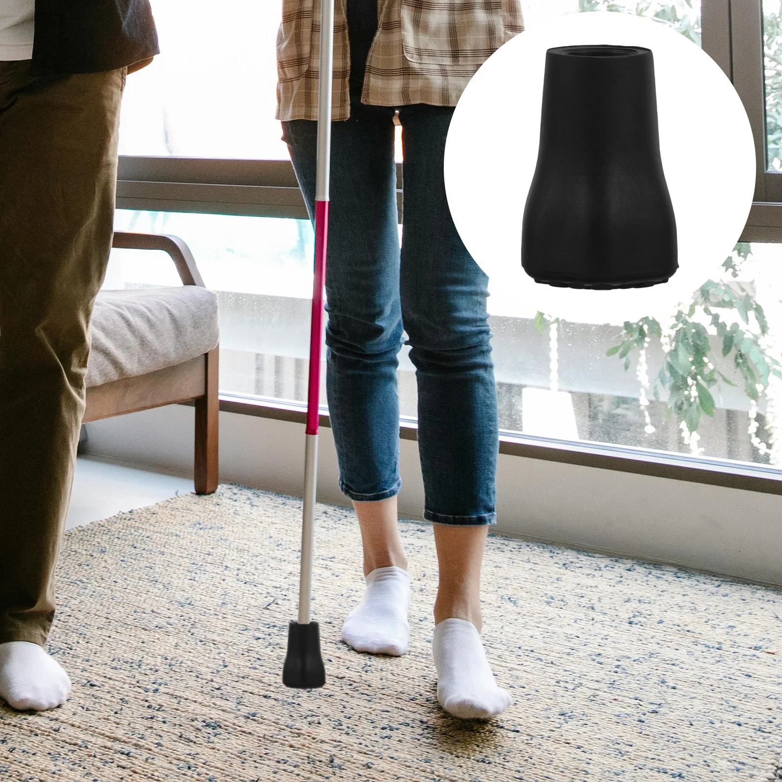 

4Pcs Trekking Pole Tips Replacement Hiking Pole Feet Walking Stick Tips Protective Durable Non Skid Outdoor Walking Sticks Tip