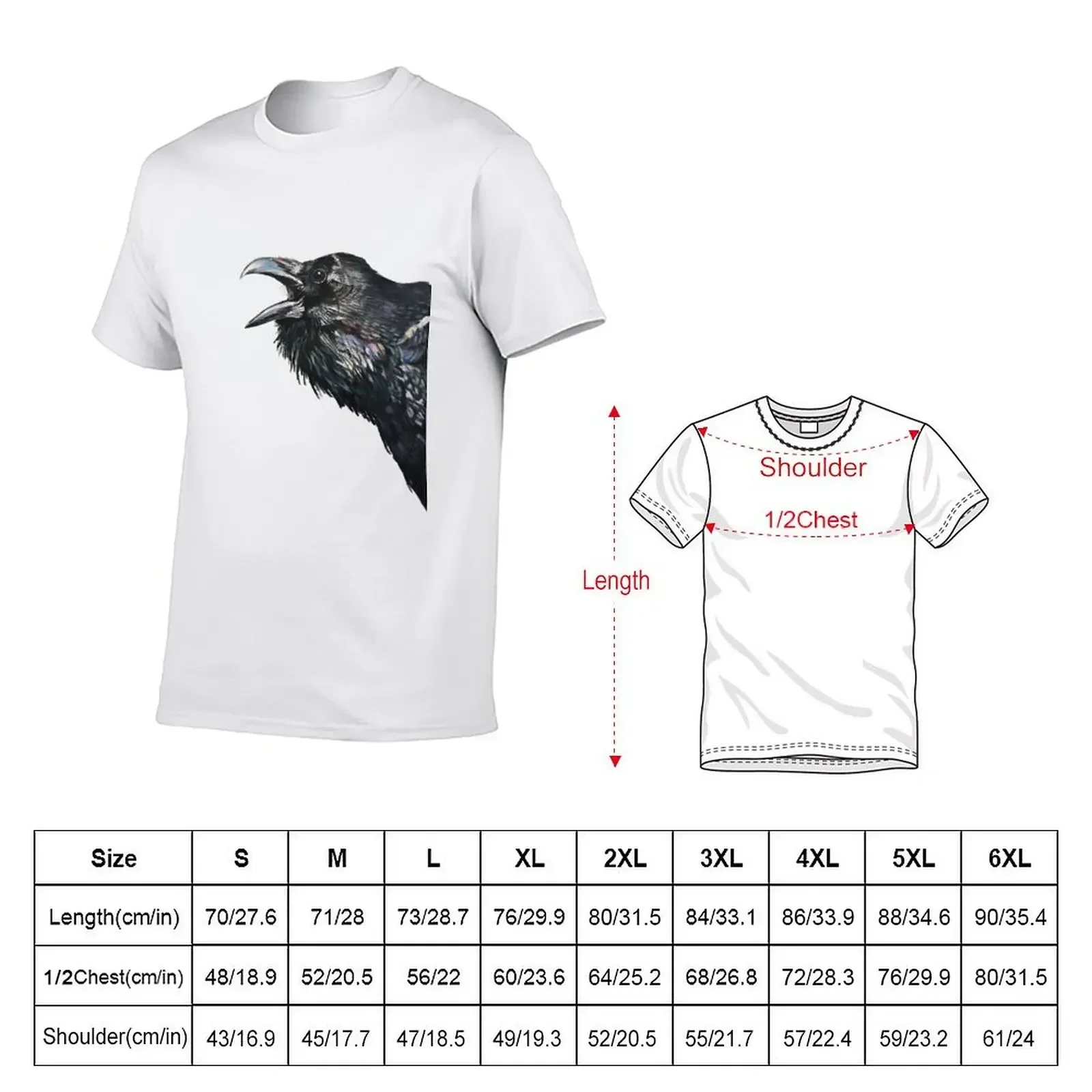 Crow T-Shirt vintage t shirts sublime man t shirt summer tops Men's t-shirts