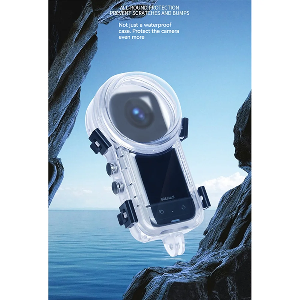 360 Degree Fully invisible Protection Shell for Insta 360 X3 Dive Case 50M Waterproof Shell Camera Accessories