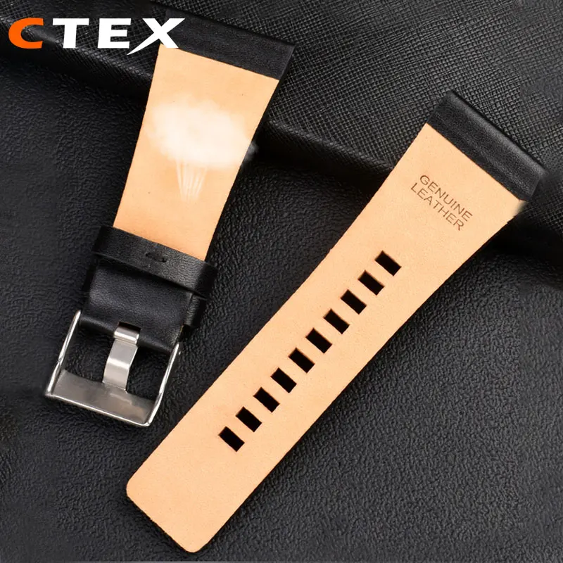 Genuine Lea/ther Strap Watchband For diesel Watches DZ4386 1657 1399 1206 4323 Black Band 22mm 24mm 26mm 27mm 28mm 30mm 32mm