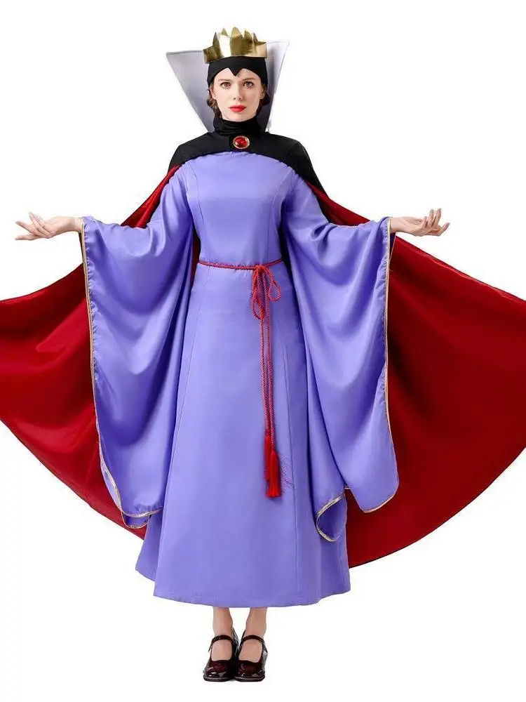 

loween New Snow White Queen Cosplay Costume eup Ball Role-plang Set Fairy T S Women's Traditional Stage Costume