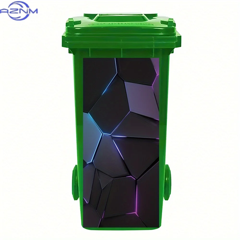 Neon Geometric - Waterproof PVC Bin Stickers with Adhesive, Suitable for Home Art and Room Makeovers, 30.99*70.0 cm