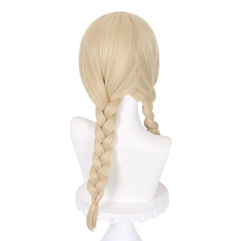 Die fünfte Anne Lester Cosplay-Perücke, geflochtener Stil, gelbe Langhaarperücke