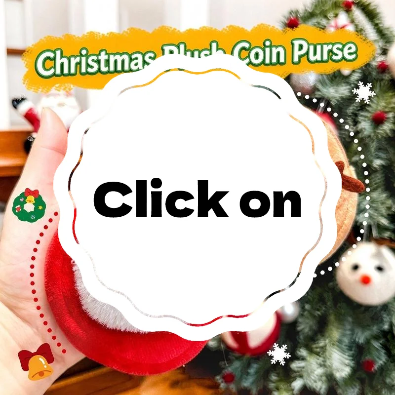 Snowflake Cute Christmas Coin Purse Cartoon Santa Claus Mini Wallet Elk Convenient Keychain Zipper Pouch for Kids