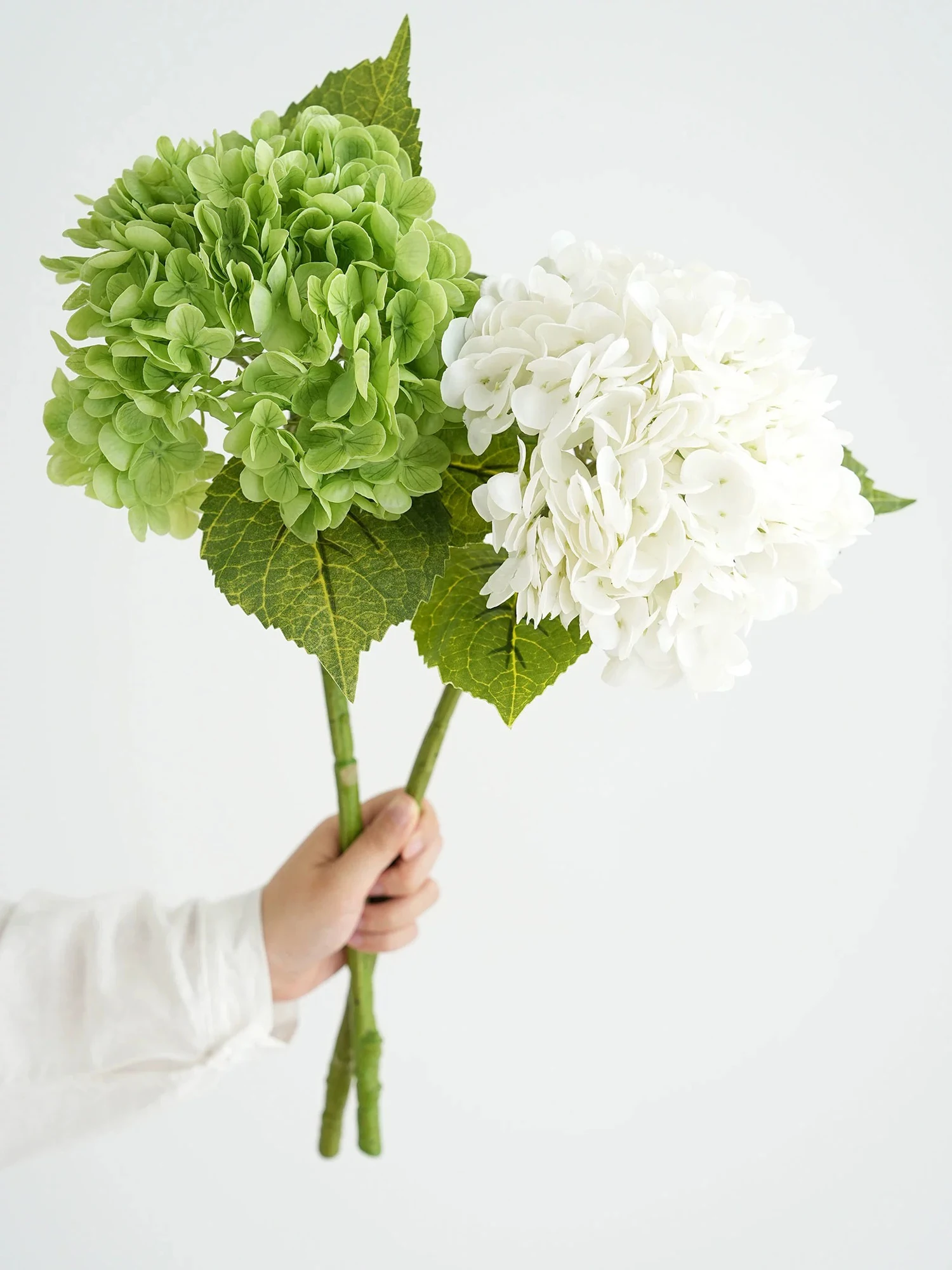 12 Stck Knstliche Hortensien Wei 29cm  Realistisch Seidenblumen Fr  Deko & Arrangements Knstliche Blumen Hortensie