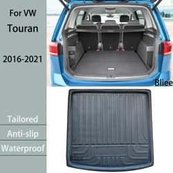 For Volkswagen VW Touran 5T1 2016 2017 2018 2019 2020 2021 2022 Car Rear Trunk Mat Cargo Liner Boot Floor Tray 3D Accessories