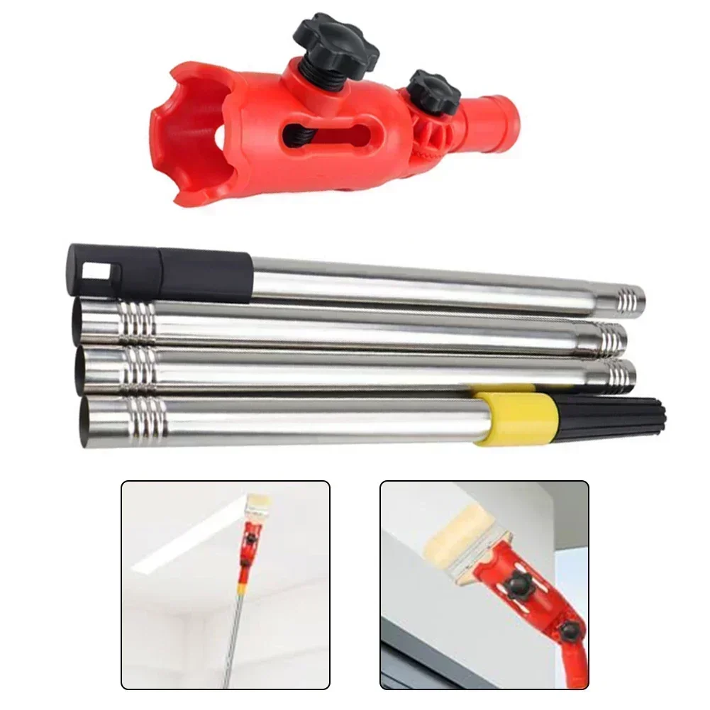 Extension Rod Brush Multi-Angle Paint Brush Extension Rod: Safely Reach High Ceilings Corners Building Hardware Home Improvement