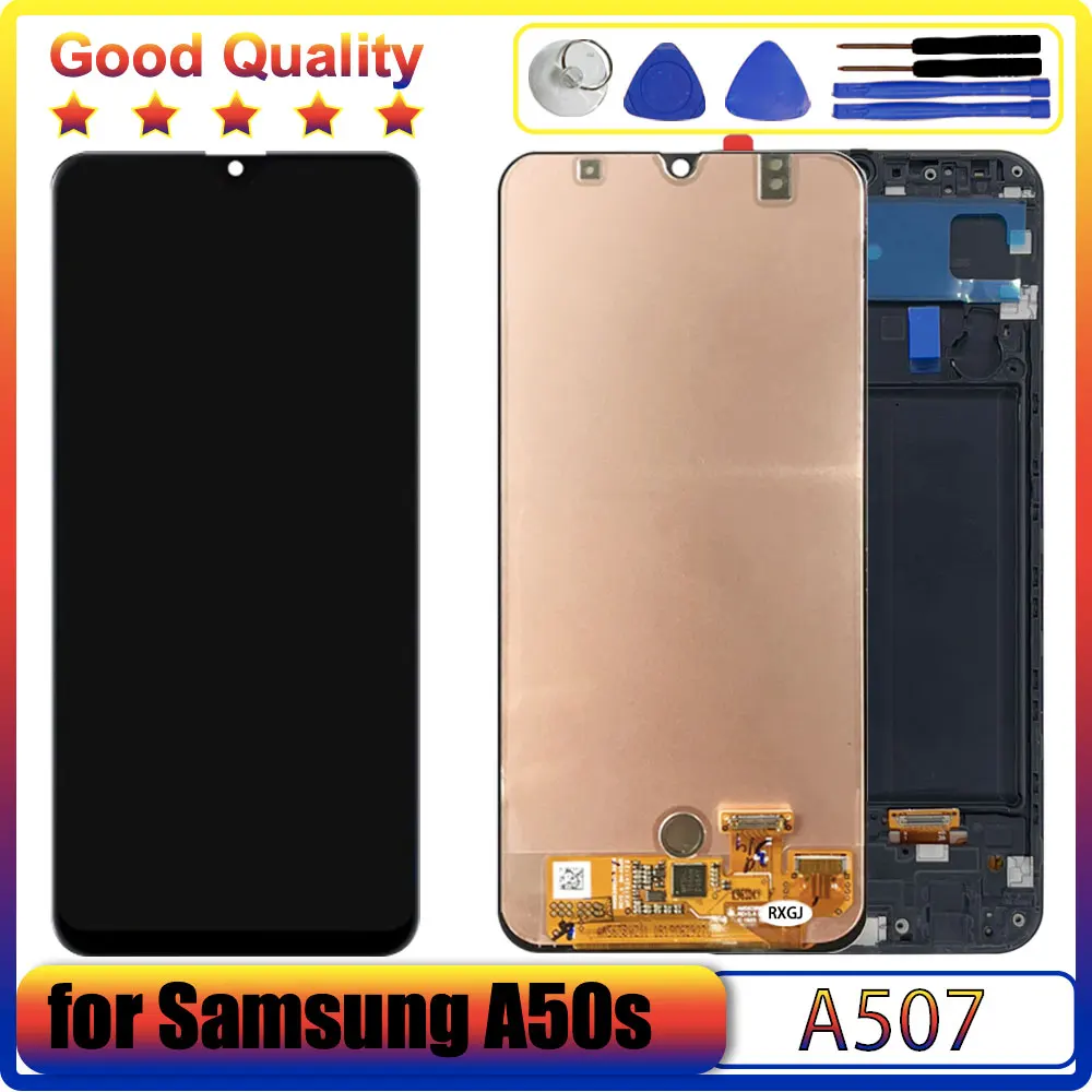 ЖК-дисплей 6,5 дюйма для Samsung Galaxy A50s, A507F, дисплей, сенсорная панель, дигитайзер в сборе, Замена для Samsung A50s, LCD SM-A507F