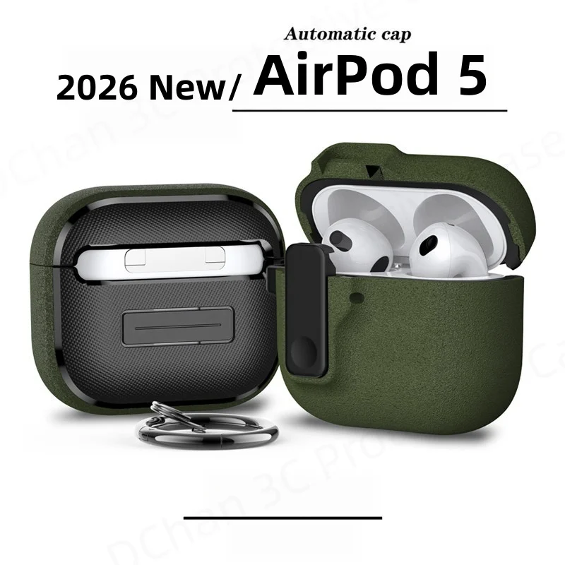 for Men AirPods 5/4 Case 2026 New Wireless Headphone Fundas Secure Lock Magnetic Case for Apple AirPods 4/5 Rugged Cover Capa