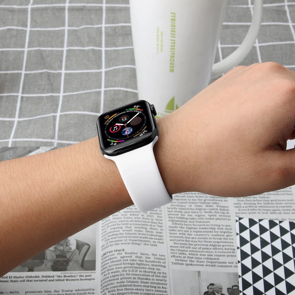 Silikonarmband für Apple Watch, 40 mm, 44 mm, 45 mm, 46 mm, 41 mm, 42 mm, 38 mm, Armband, Correa, iWatch Series SE 12/6/7/8/9/11, Ultra, 4 Armbänder, 49 mm. – Detail 14