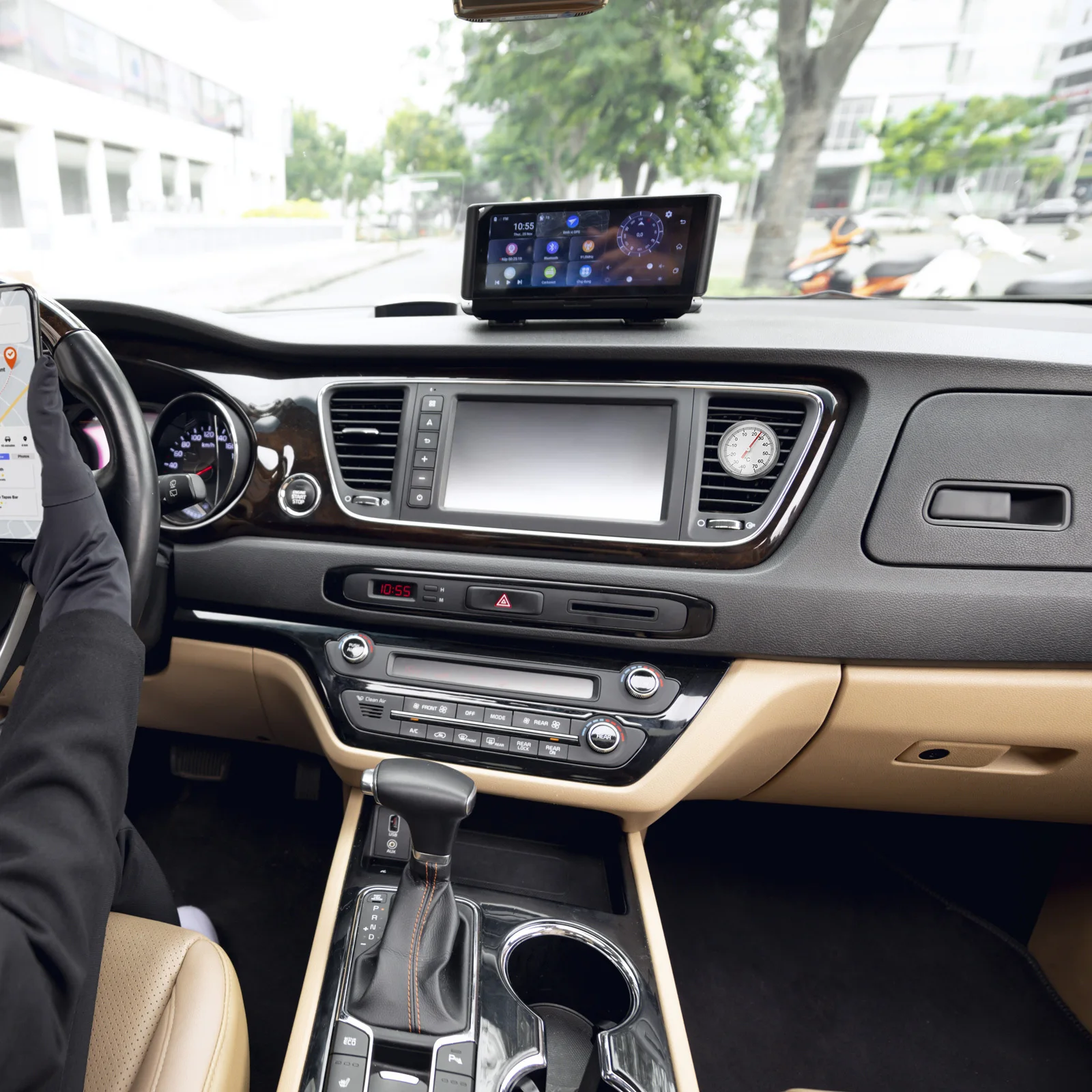 

Red Car Interior Mechanical Thermometer Clock Shape Auto Temperature Gauge for Car Air Conditioning Dashboard Auto Thermometer