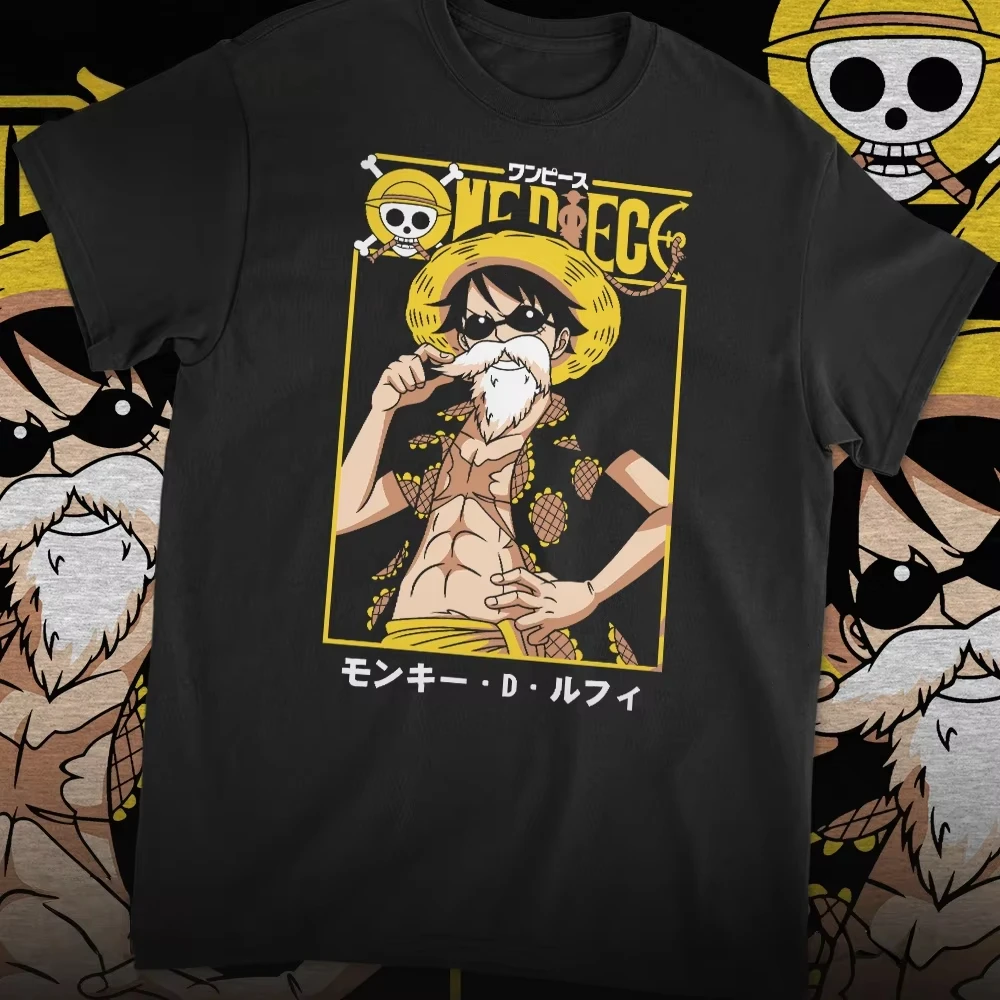 2026 Summer Anime One Piece Luffy Dressrosa Graphic T-Shirt Cotton Shirt Unisex Men Short Y2k Selling Popular Sleeve O-Neck