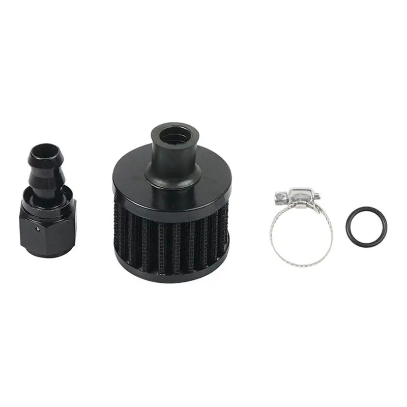 Multi-Purpose Straight AN8 Universal 12Mm Small Motorcycle Cold Air Intake Filter Kit Crank Case Vent Cover Breather With Push E