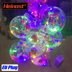 LED Holiday Light Christmas Decoration Lamp Room Decor Garland Santa Tree Moon and Star String Lights Decoration Accessories