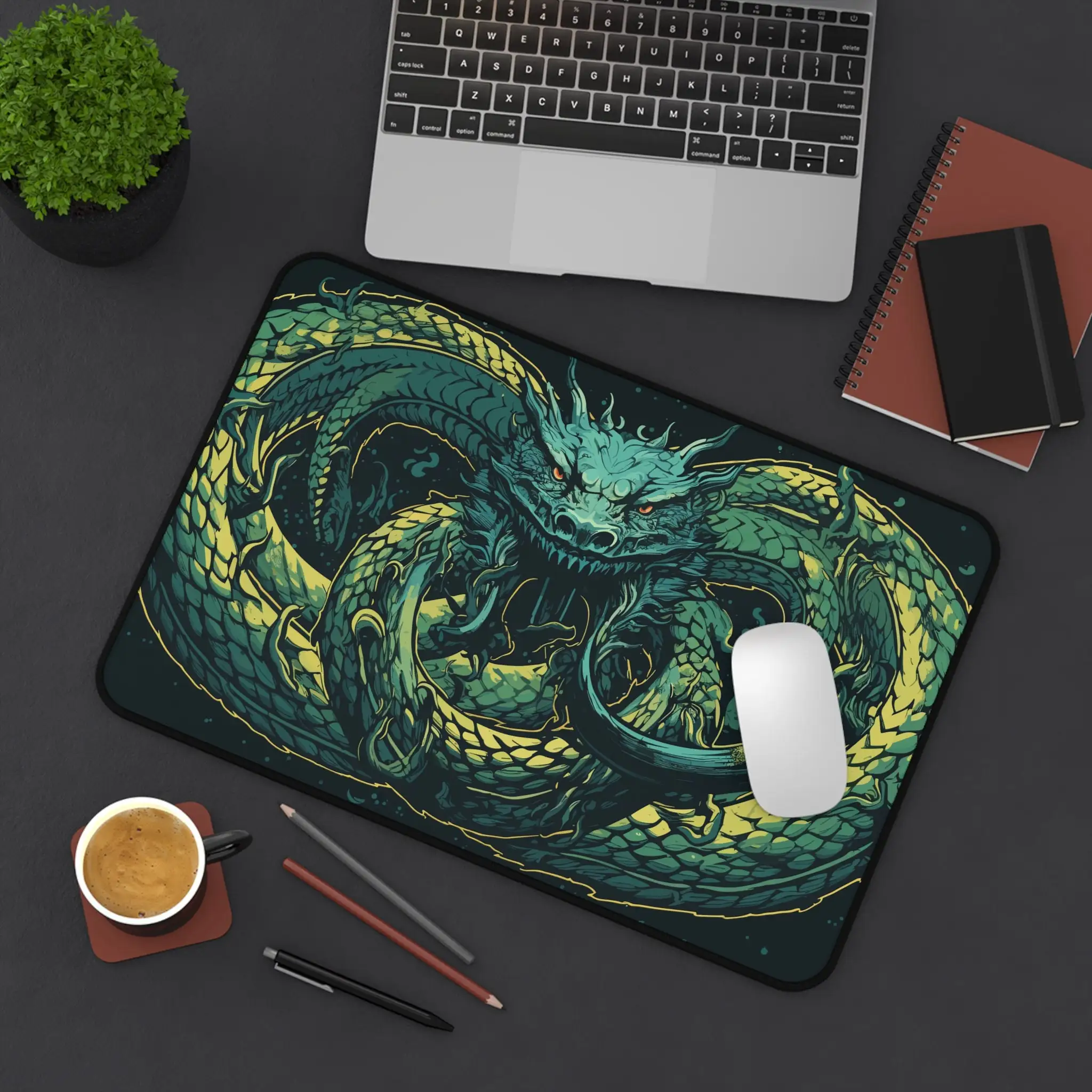 

Snake Pattern Art Mousepad XXL,Non-Slip Waterproof Green Gaming Mouse Pad,Office Desktop Decoration,Suitable for Work and Gaming