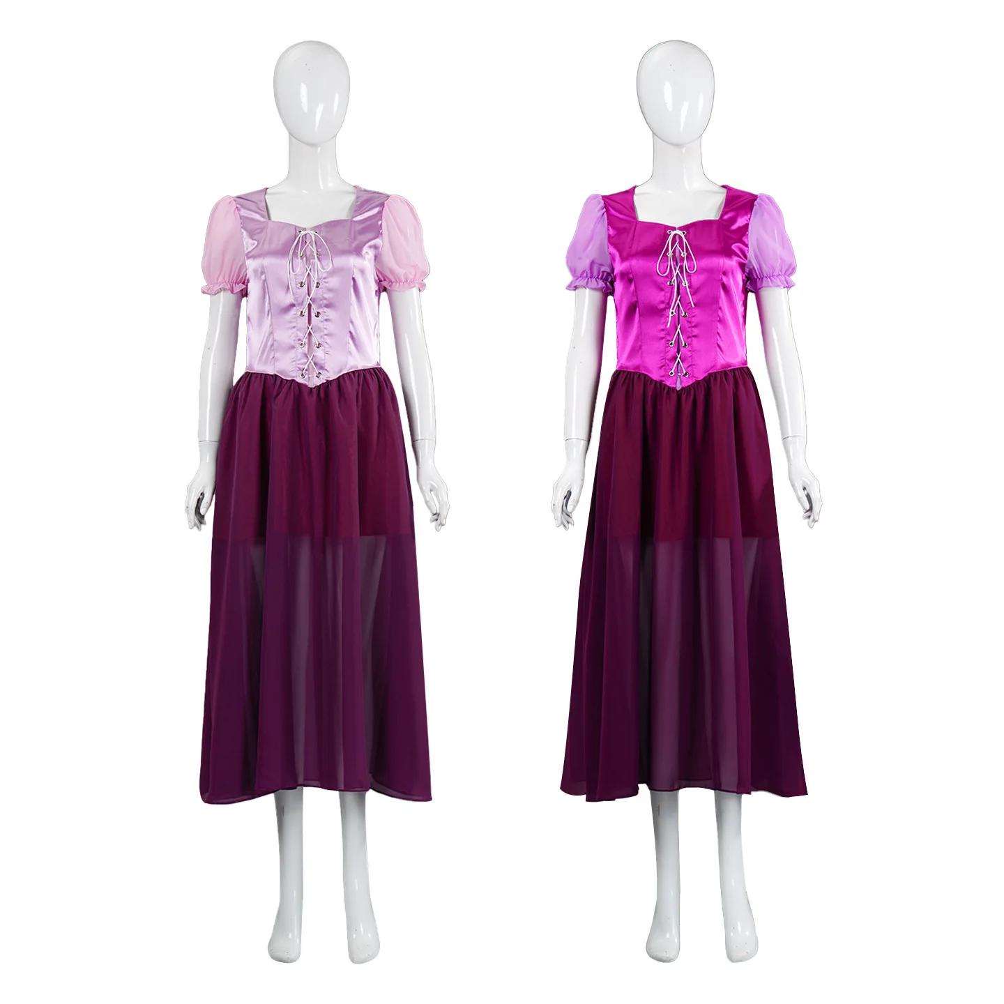 Disfraz de Cosplay enredado Rapunzel, vestido de princesa de pelo largo, personaje de película animada, disfraz de actuación, vestido de Cosplay