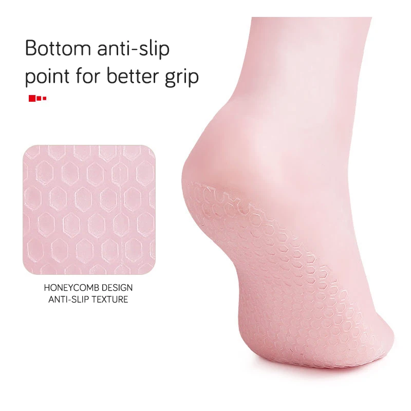 1 par de meias para cuidados com os pés, meias de silicone com gel hidratante para uso doméstico, protetores de spa para cuidados com a pele dos pés rachados