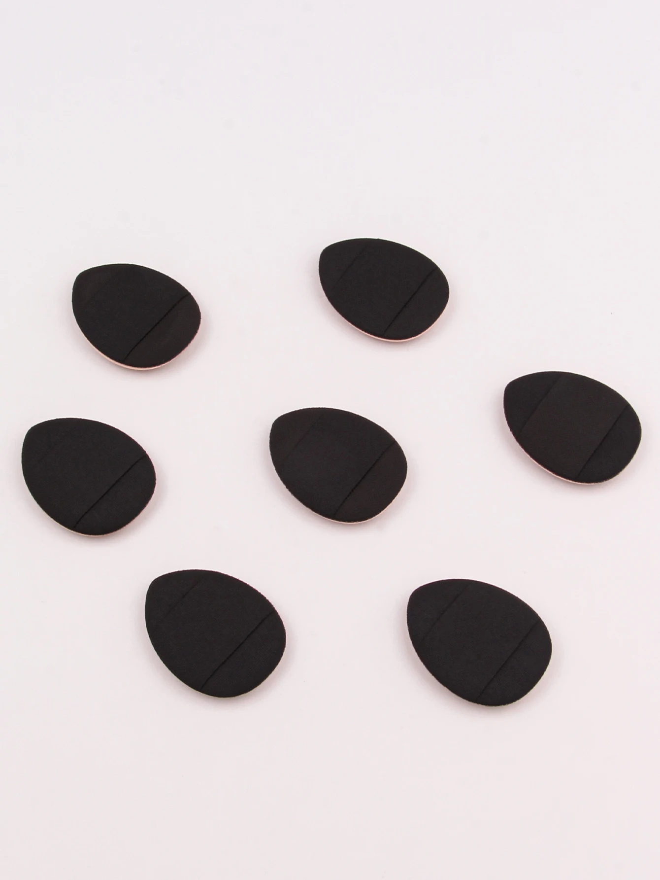 Conjunto de mini esponja de maquiagem para polegar, 7 peças, absorção zero, almofada multicolorida para corretivo facial e aplicação portátil na ponta dos dedos