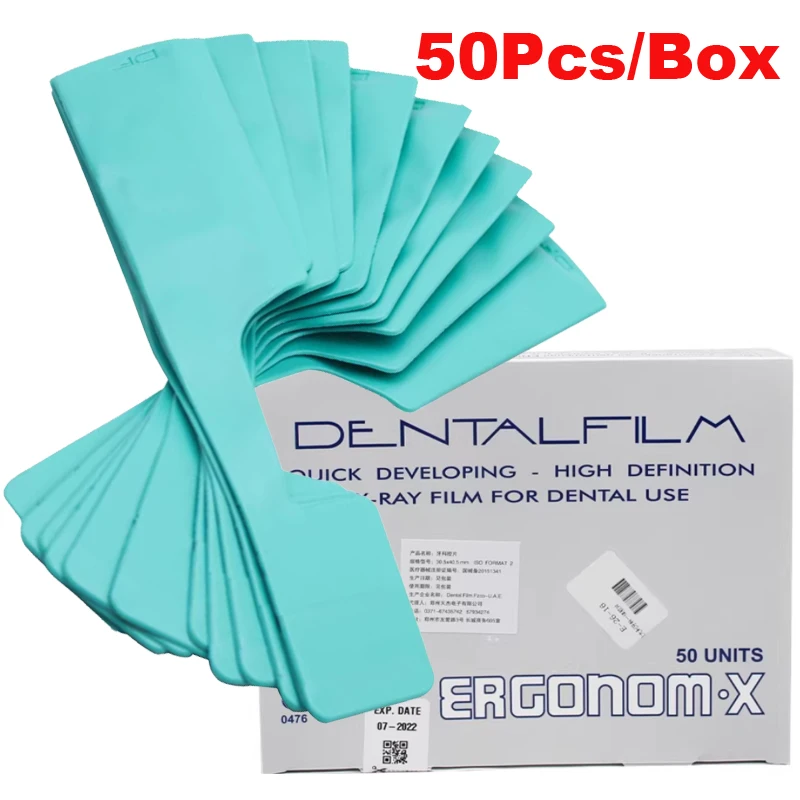  50Pcs/Box Italy Dental X-ray Film Integrated Film Definition Self Developing X Ray Film with Monoberry Dentistry Material