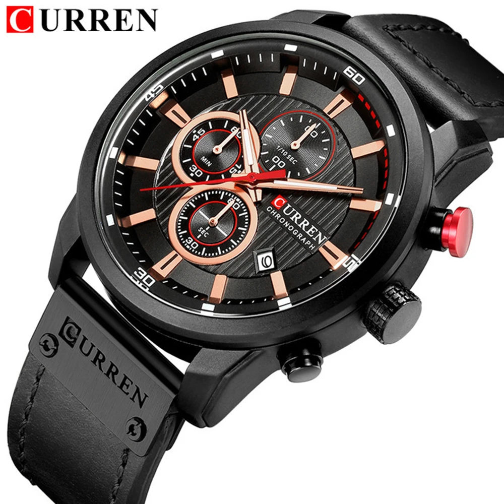 CURREN Fashion Casual Men's Sport Watch Men Analog Quartz Watches Waterproof Date Military Dropshipping Wrist Watches Men Clock