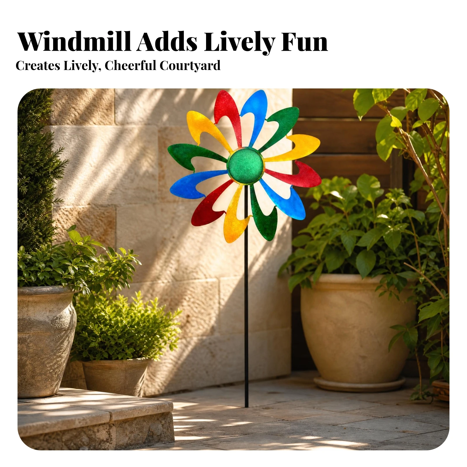 Metal Garden Wind Rotator Metal Wind Rotator Decorative for Outdoor