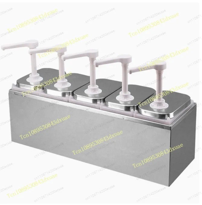 2L Multi-Use Sauce Pump Bottle | 5 Heads for Syrup, Jam, Condiments (PP Pump Heads)