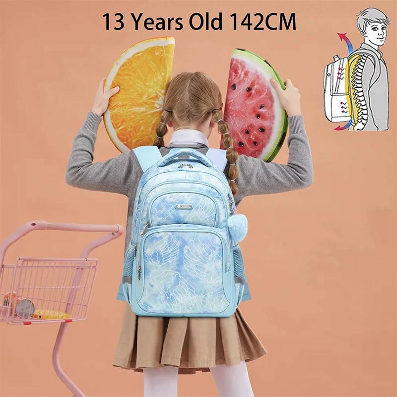 High Quality Green Wings Primary School Students Backpacks Kids Cartoon School Bag Waterproof mochilas