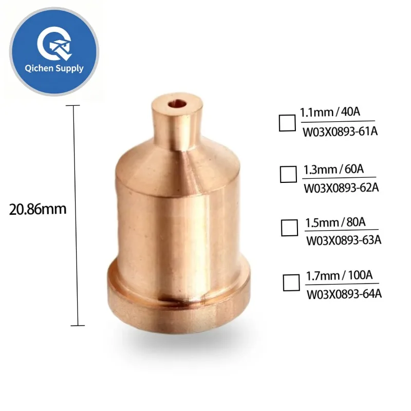 W03X0893-60A Electrode Nozzle Retaining Cap Replacement Parts Compatible with LC105 Torch Tomahawk 1538 Cutting Machine