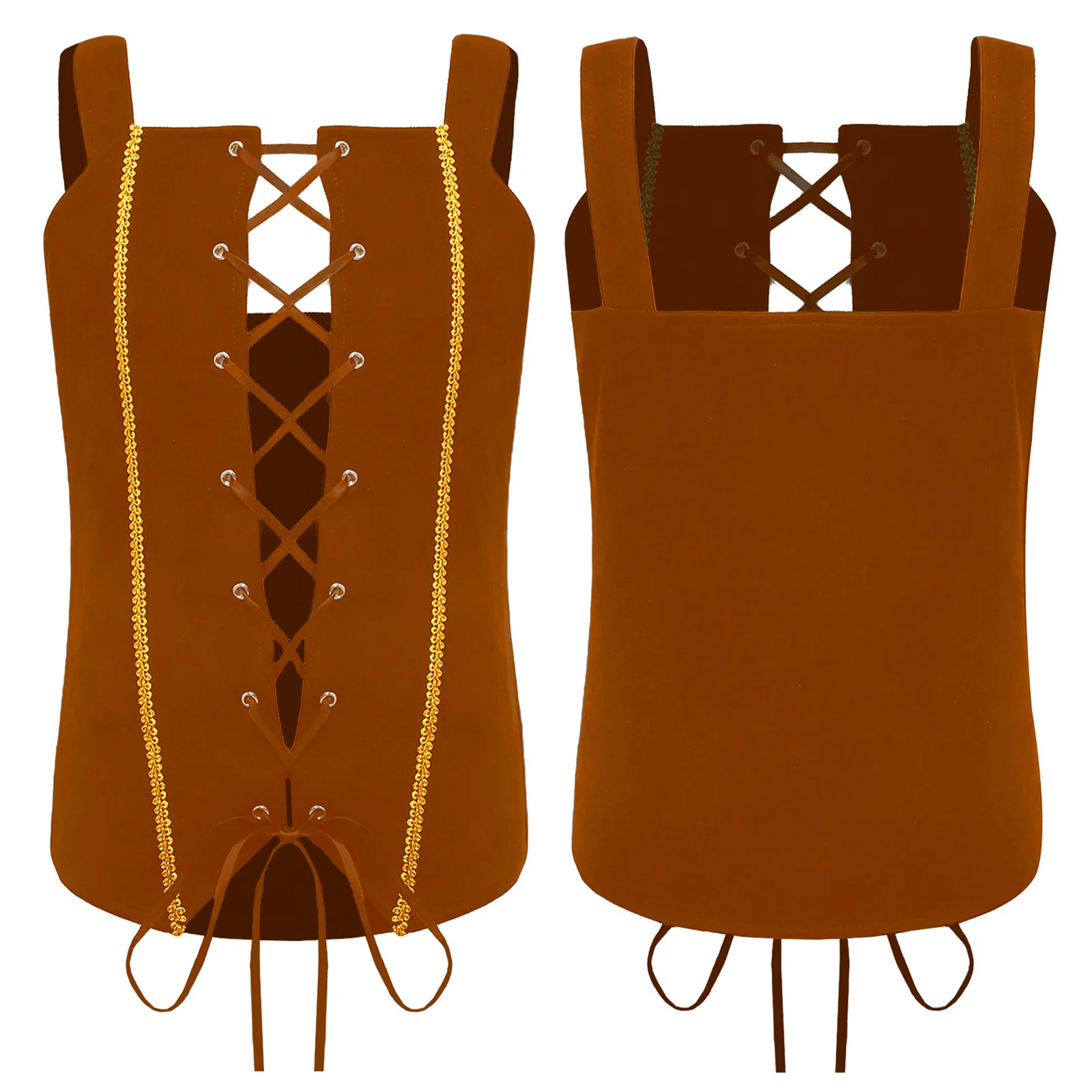 

Kids Medieval Renaissance Sleeveless Lace Up Vest Top Halloween Carnival Party Pirate Cosplay Costume Steampunk Gothic Waistcoat