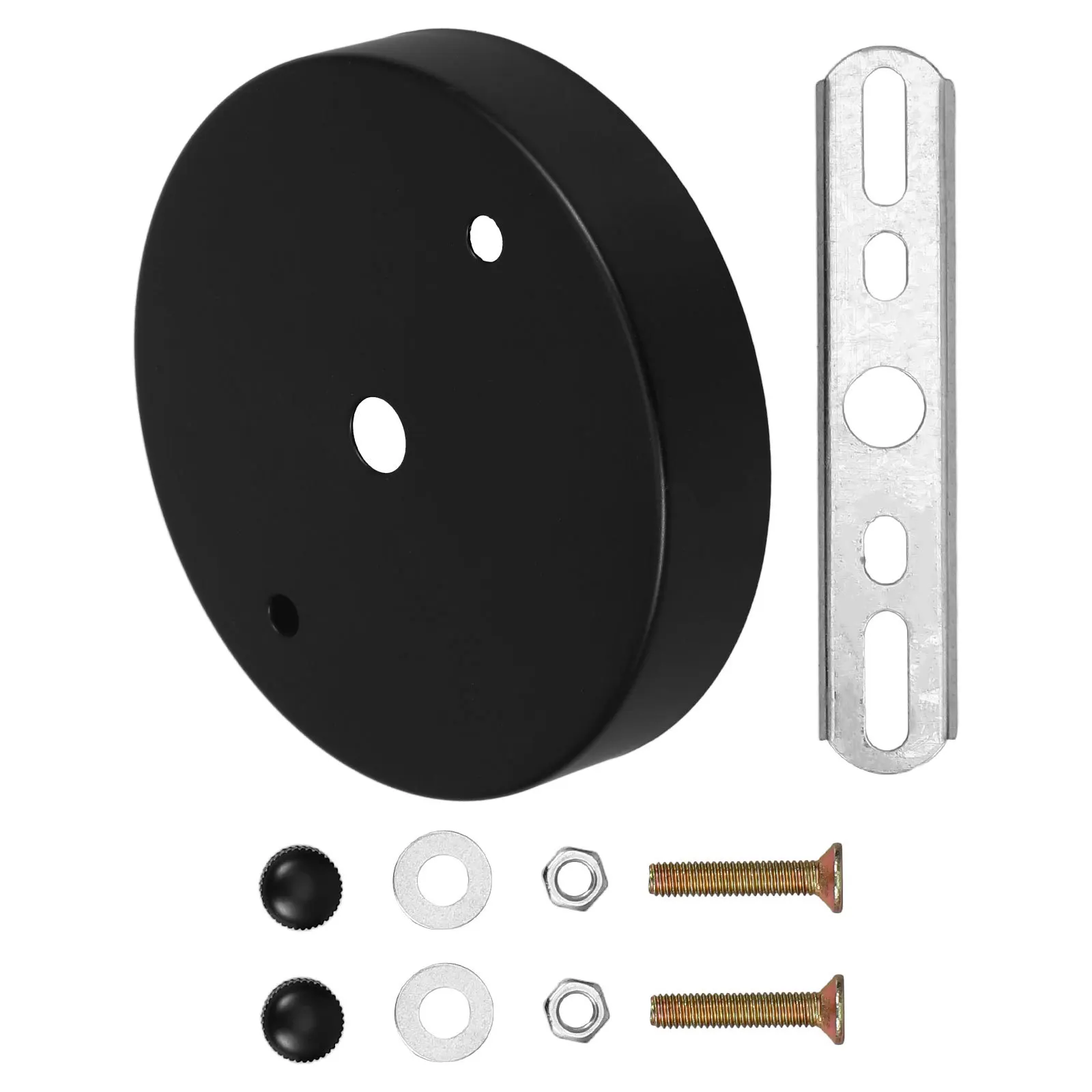 3 مجموعة لوحة سقف حديدية سوداء لتركيب المصابيح طقم مظلة مثبت على السطح عتيق متوافق مع ظلال مصابيح الثريا المعلقة