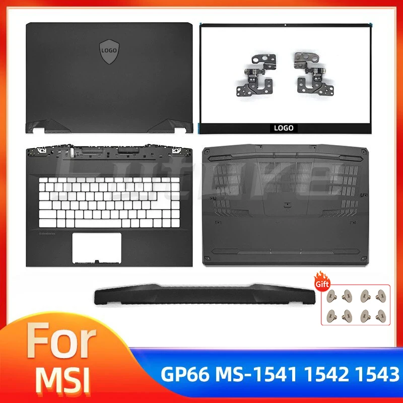 New Top Back Cover For MSI GP66 MS-1542 MS-1543 Laptop LCD Back Cover Front Bezel Palmrest Upper Lower Bottom Case Black