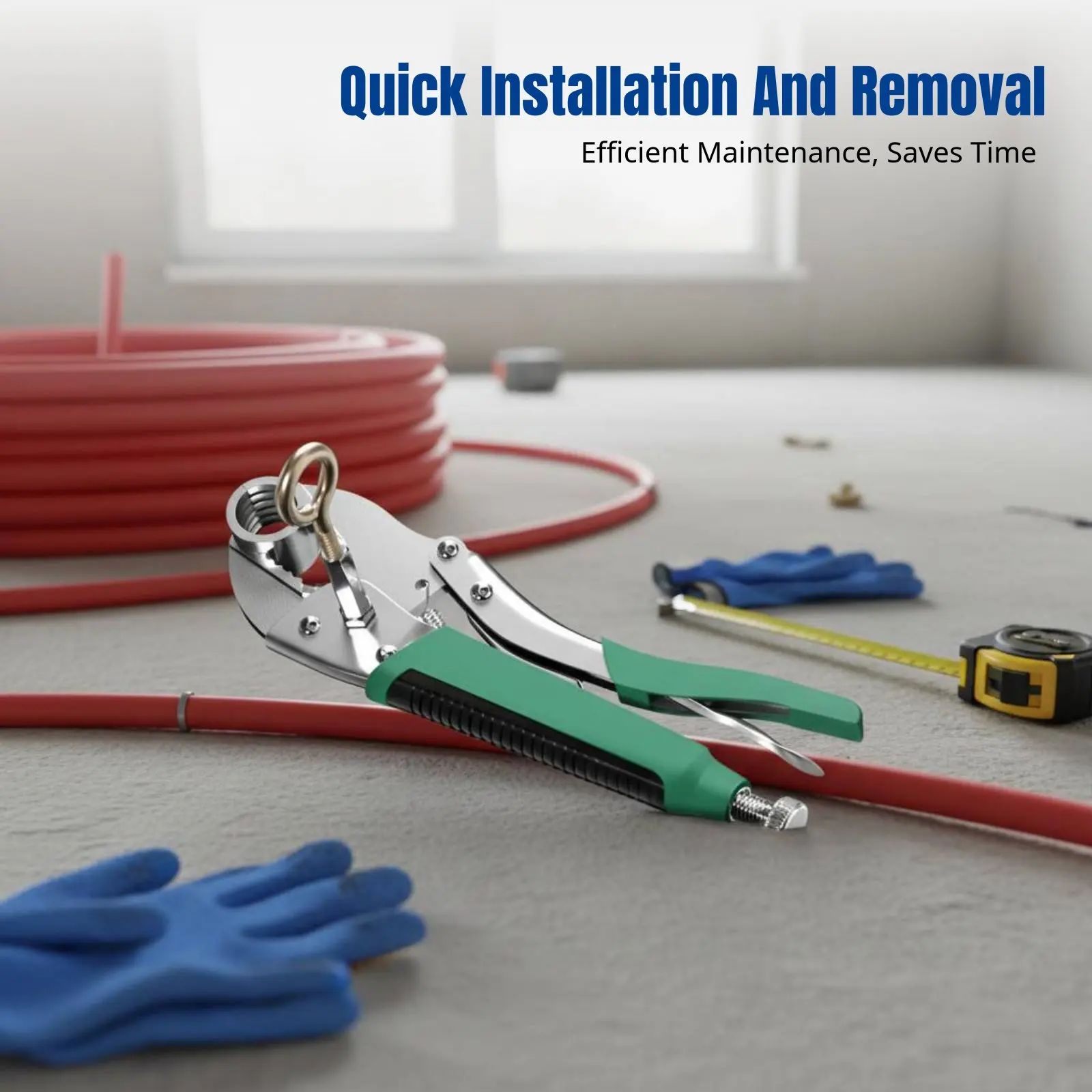 

Underfloor Heating Removal Tool, Adjustable Jaw Pliers, Steel, Large Opening, For Installation & Cleaning