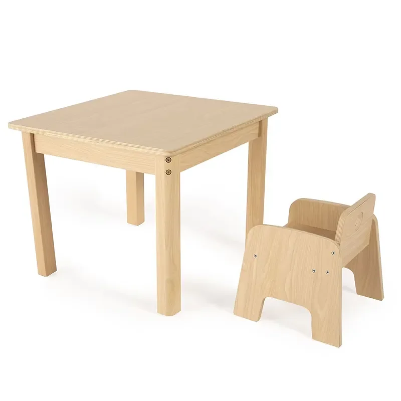 Kindergarten daycare furniture Wooden childcare table and chair set Childcare center Montessori preschool furniture